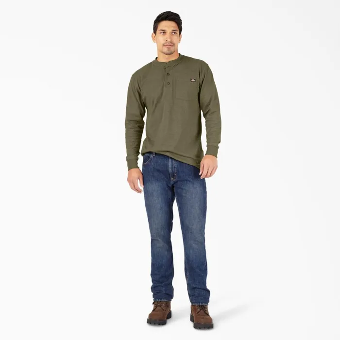 Heavyweight Heathered Long Sleeve Henley TShirt Military Green Heather Military Green Heather mld Men Dickies Long Sleeve Work Shirts Heavyweight Heathered Long Sleeve Henley TShirt Military Green Heather Military Green Heather mld Men Dickies Long Sleeve Work Shirts