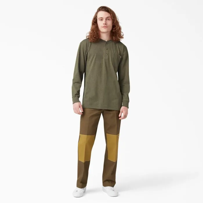 Heavyweight Heathered Long Sleeve Henley TShirt Military Green Heather Military Green Heather mld Men Dickies Long Sleeve Work Shirts Heavyweight Heathered Long Sleeve Henley TShirt Military Green Heather Military Green Heather mld Men Dickies Long Sleeve Work Shirts