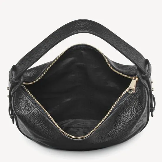 Hobo Crescent Black Pebble Women Aspinal Of London Shoulder