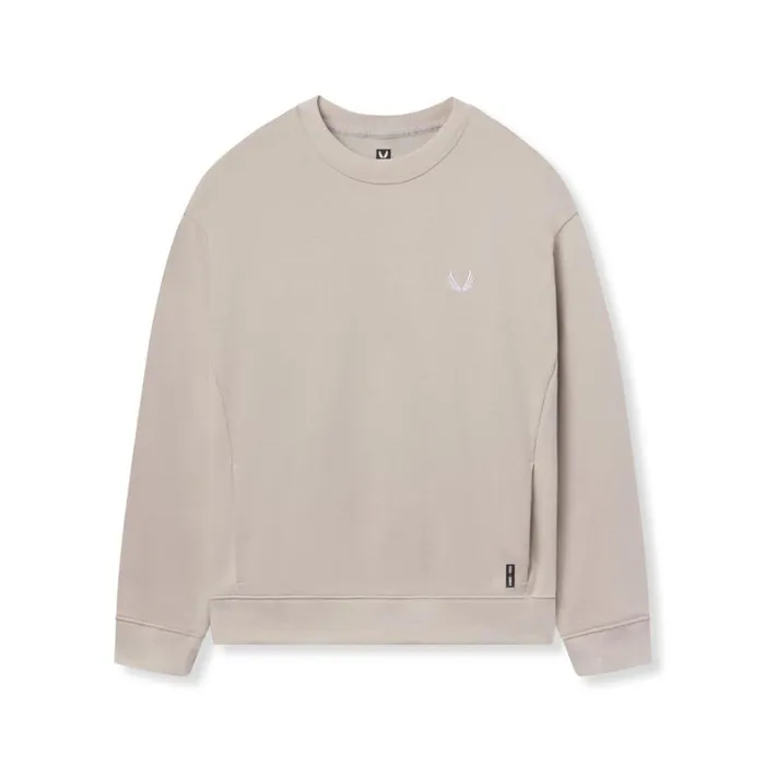 Hoodies and Sweatshirts Men ASRV Herringbone Terry Crewneck Chai