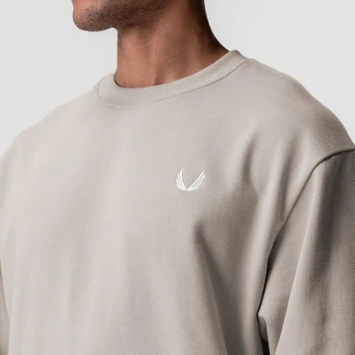 Hoodies and Sweatshirts Men ASRV Herringbone Terry Crewneck Chai