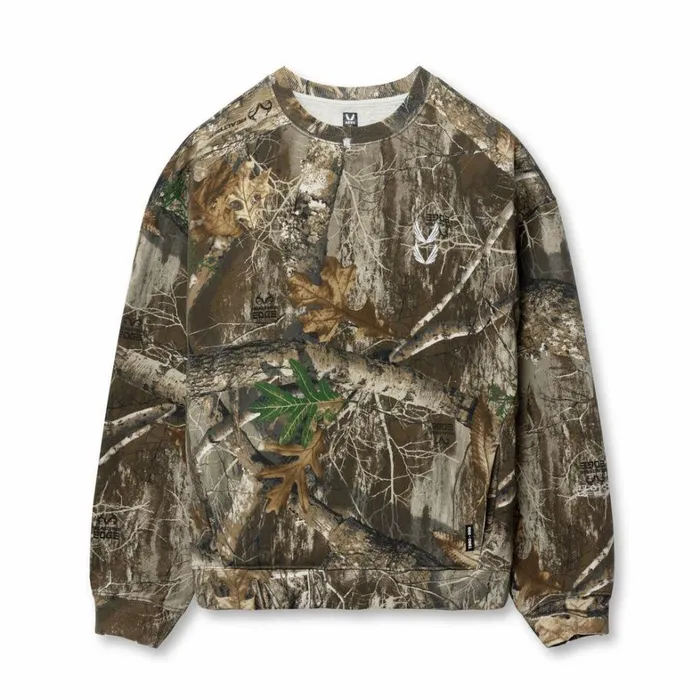 Hoodies and Sweatshirts Men ASRV Tech Essential Distressed Crewneck Realtree Camo Hoodies and Sweatshirts Men ASRV Tech Essential Distressed Crewneck Realtree Camo