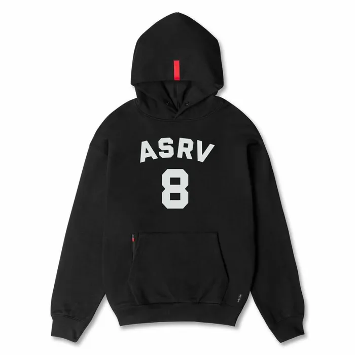 Hoodies and Sweatshirts Men ASRV TechTerry Zip Pocket Hoodie Black 034asrv 8034