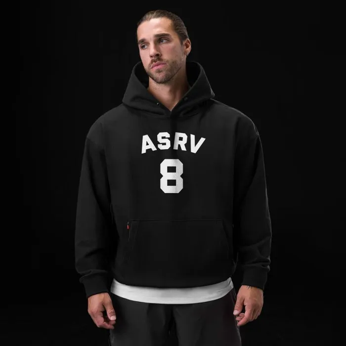 Hoodies and Sweatshirts Men ASRV TechTerry Zip Pocket Hoodie Black 034asrv 8034