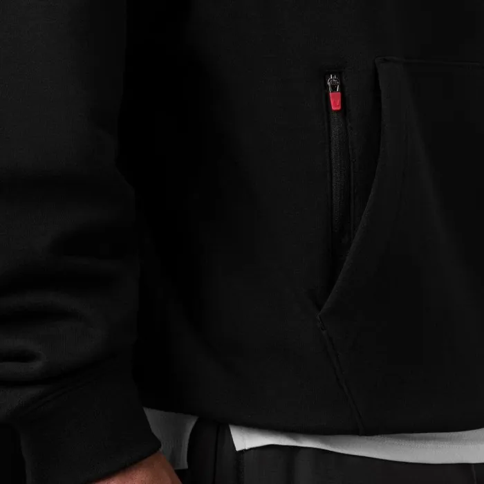 Hoodies and Sweatshirts Men ASRV TechTerry Zip Pocket Hoodie Black 034asrv 8034