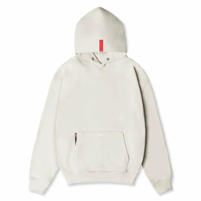 Hoodies and Sweatshirts Men ASRV TechTerry Zip Pocket Hoodie Stonewhite 034otwr034