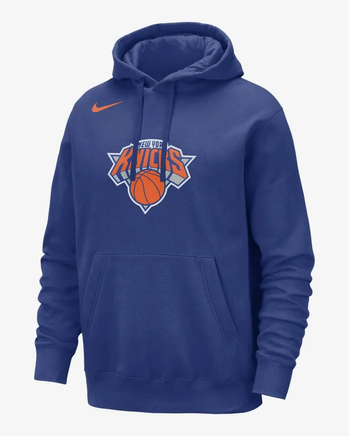 Hoodies And Sweatshirts Men Nike New York Knicks Club Rush Blue