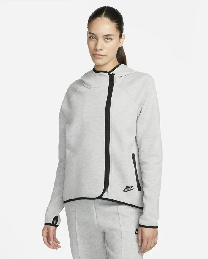Hoodies And Sweatshirts Women Nike Sportswear Tech Fleece OG Dark Grey Heatherblack