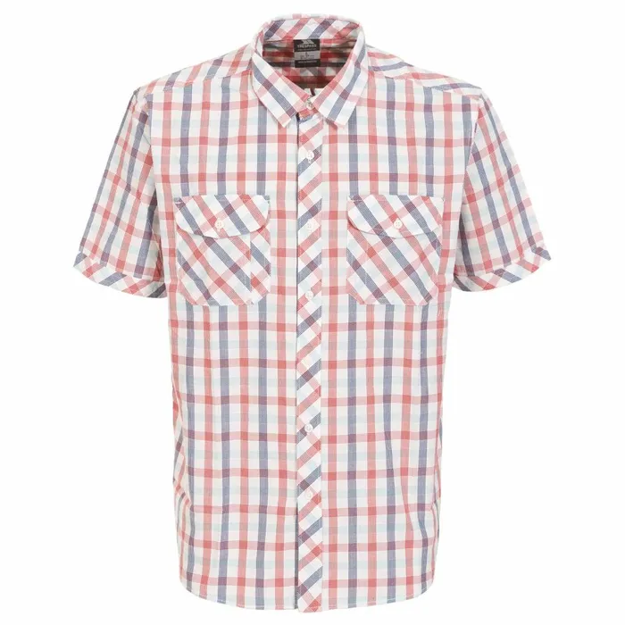 Hopedale Short Sleeve Checked Shirt Red Check Men Trespass Shirts
