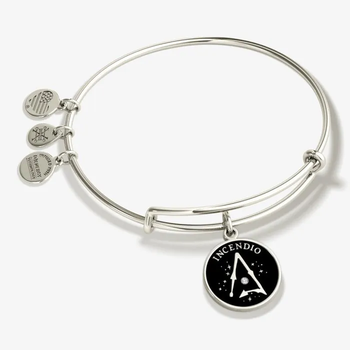 Iconic Women Alex And Ani Harry Potter 039Incendio039 Charm Bangle Bracelet Shiny Silver