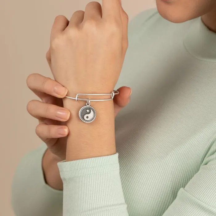 Iconic Women Alex And Ani Yin Yang Charm Bangle Rafaelian Silver