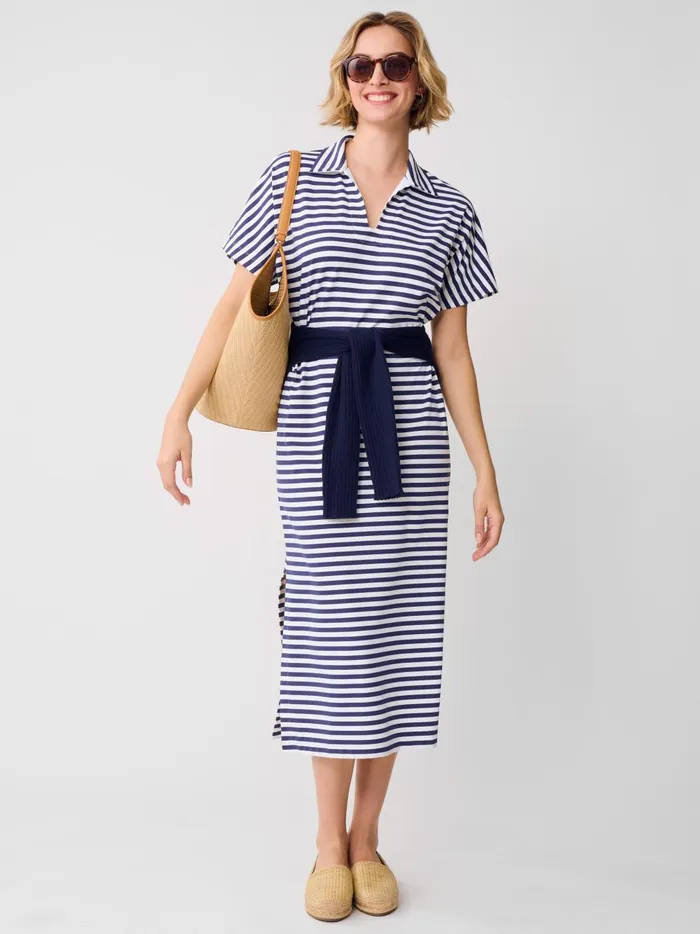 JMclaughlin Alder Maxi Dress In Bangle Stripe Whitelight Navy Women Dresses
