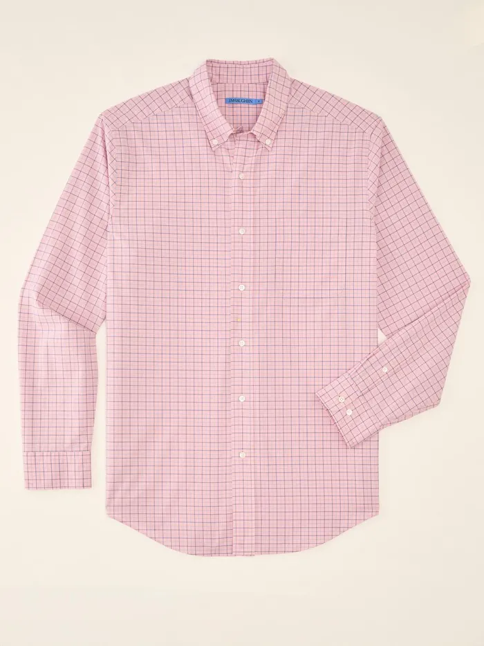 JMclaughlin Collis Classic Fit Shirt In Window Pane Pinkblue Men Shirts JMclaughlin Collis Classic Fit Shirt In Window Pane Pinkblue Men Shirts