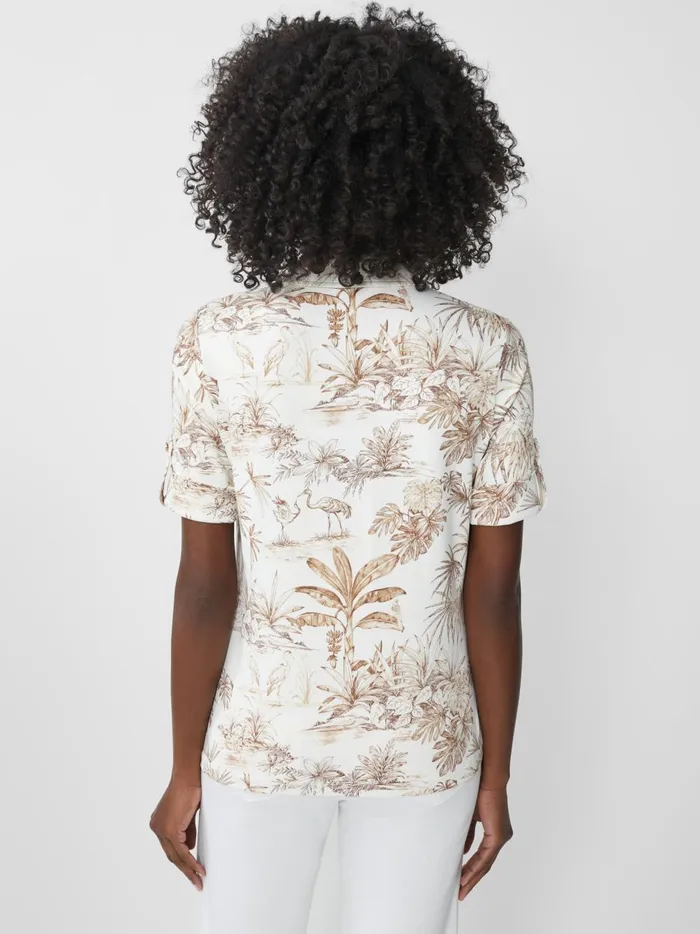 JMclaughlin Cornelia Shirt In Estuary Idyll Off Whitebrown Women Shirts and Tops JMclaughlin Cornelia Shirt In Estuary Idyll Off Whitebrown Women Shirts and Tops