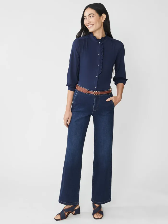 JMclaughlin Daniele Blouse Winter Navy Women Shirts and Tops