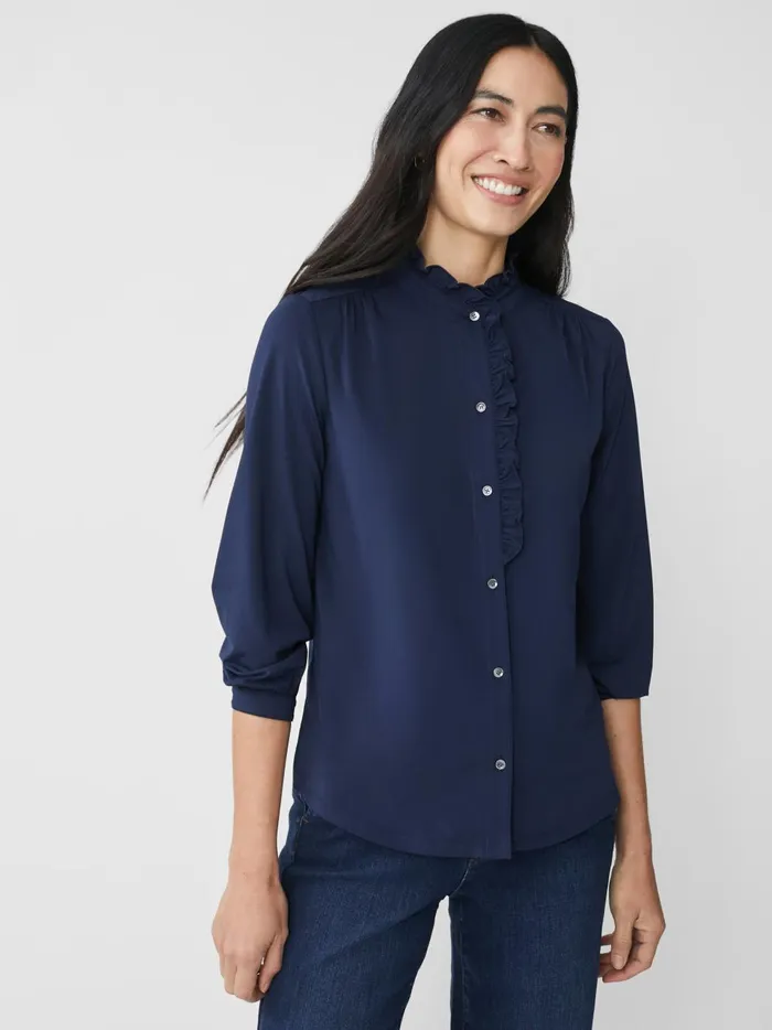 JMclaughlin Daniele Blouse Winter Navy Women Shirts and Tops