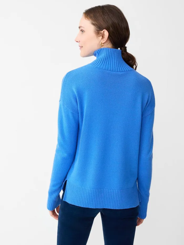 JMclaughlin Dina Cashmere Turtleneck Jmc Blue Women Sweaters