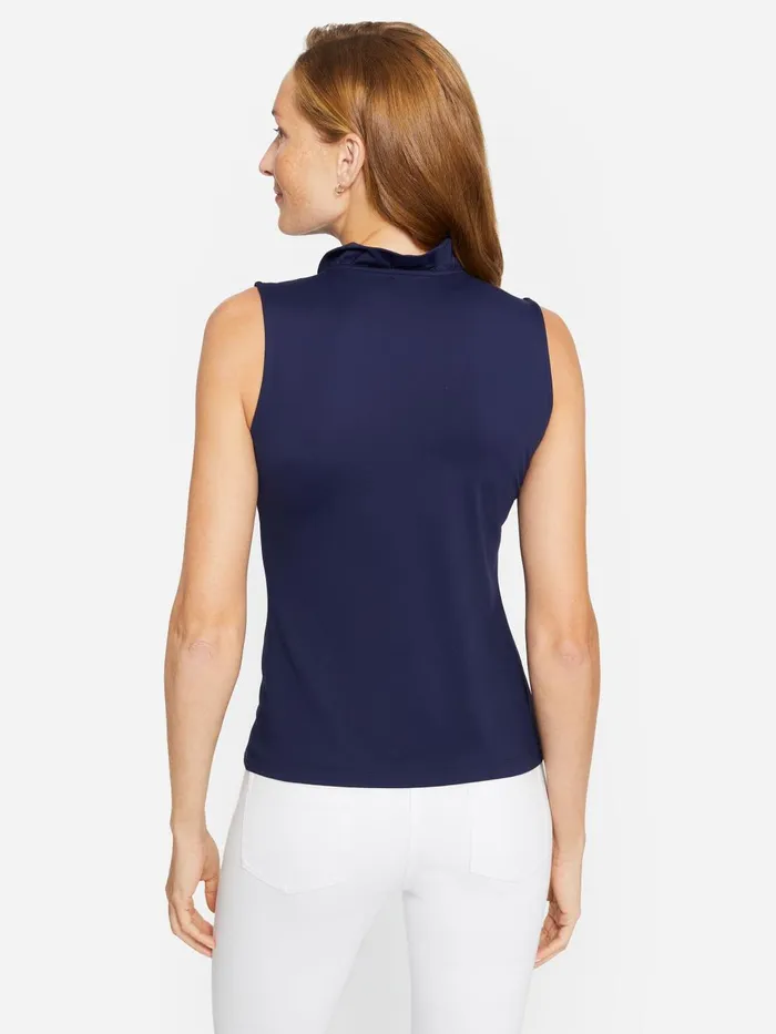 JMclaughlin Durham Sleeveless Ruffle Top Winter Navy Women Shirts and Tops JMclaughlin Durham Sleeveless Ruffle Top Winter Navy Women Shirts and Tops