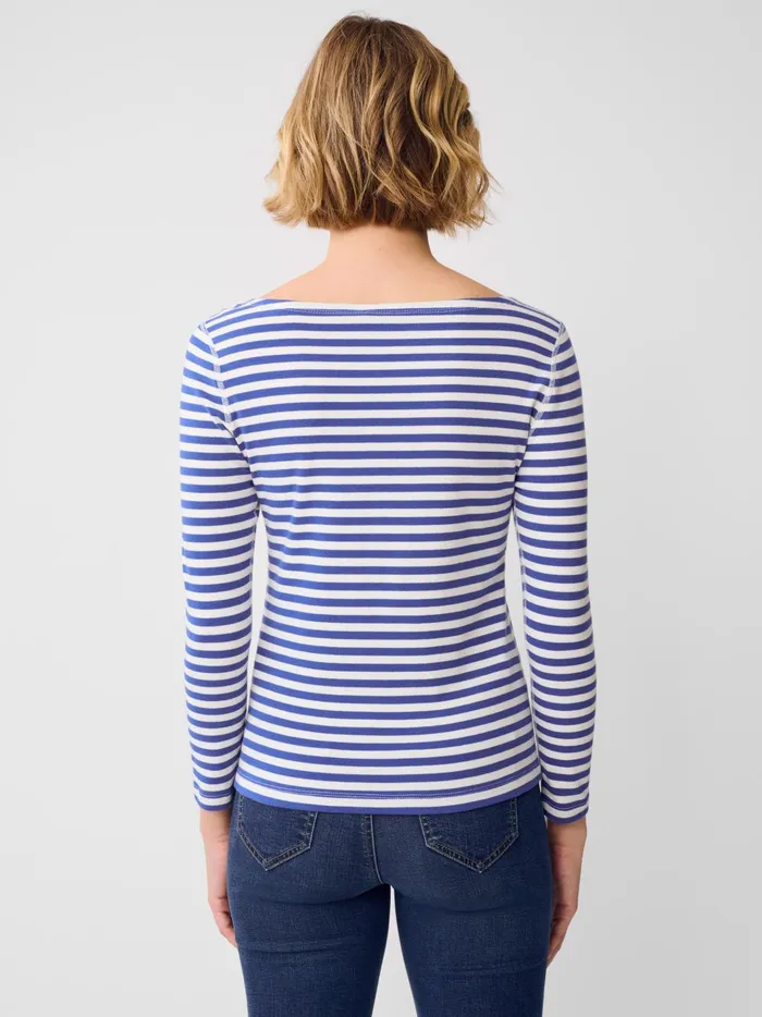 JMclaughlin Goldie Tee In Stripe Whiteblue Women Shirts and Tops JMclaughlin Goldie Tee In Stripe Whiteblue Women Shirts and Tops