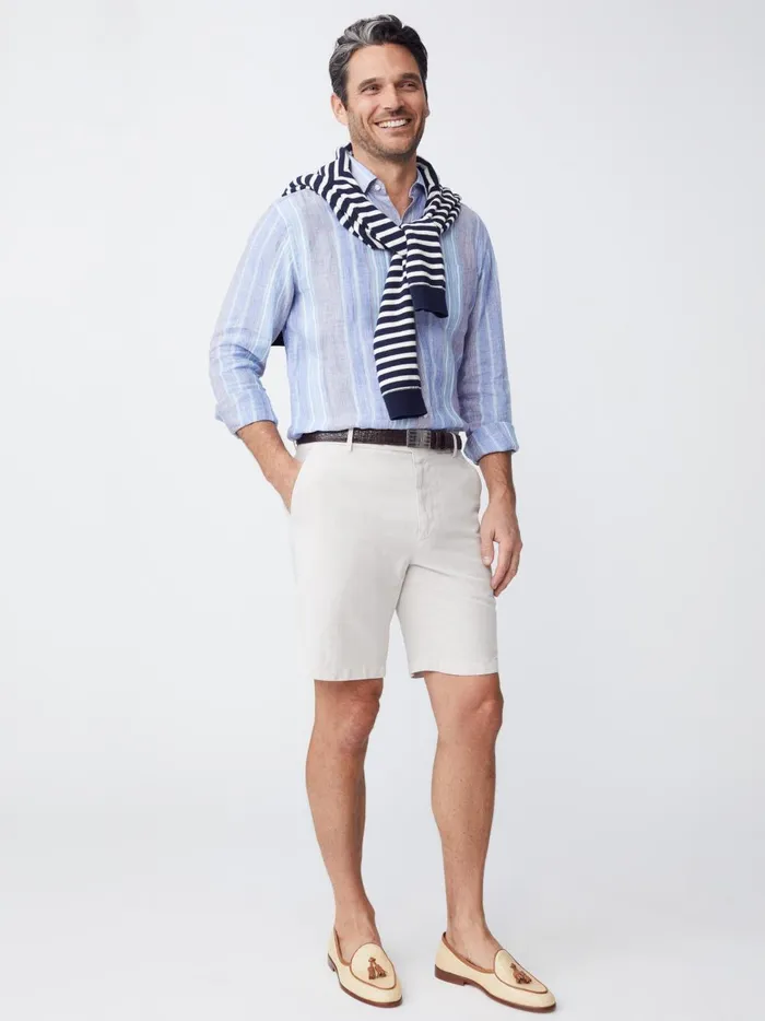 JMclaughlin Oliver 9034 Shorts In Italian Summer Twill Stone Men Shorts JMclaughlin Oliver 9034 Shorts In Italian Summer Twill Stone Men Shorts
