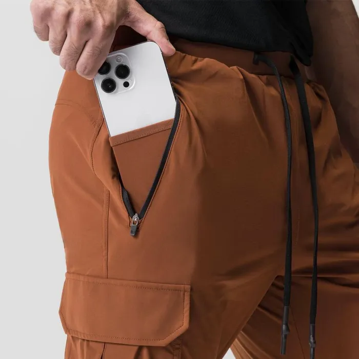 Joggers and Pants Men ASRV TetraLite Cargo High Rib Jogger Rust