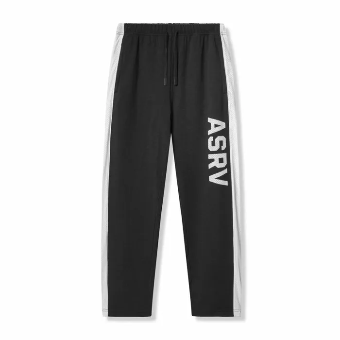 Joggers and Pants Men ASRV Waffle Knit Relaxed Sweatpant Blackwhite