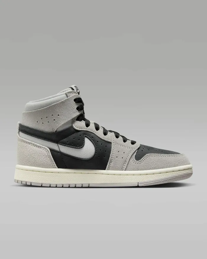 Jordan Women Nike Air Jordan 1 Zoom CMFT 2 Light Iron Oreblackcoconut Milkneutral Grey