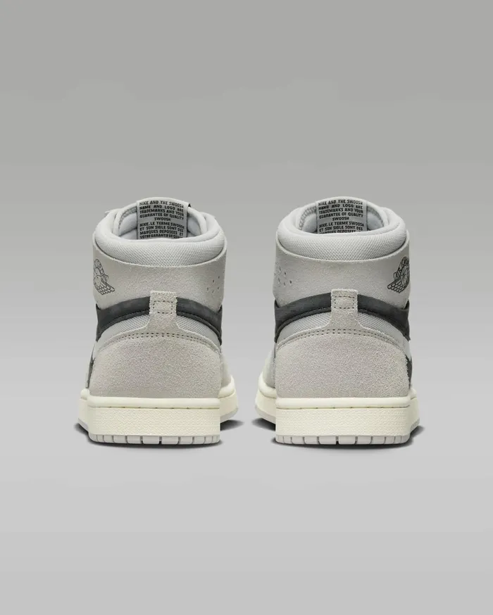 Jordan Women Nike Air Jordan 1 Zoom CMFT 2 Light Iron Oreblackcoconut Milkneutral Grey