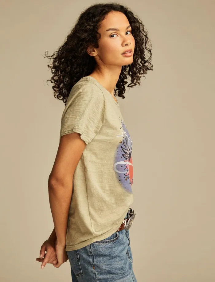 Journey Heart Classic Crew Tea Women Lucky Brand Graphic Tees