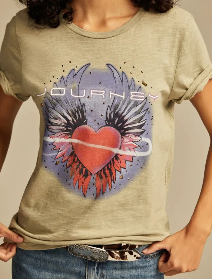 Journey Heart Classic Crew Tea Women Lucky Brand Graphic Tees
