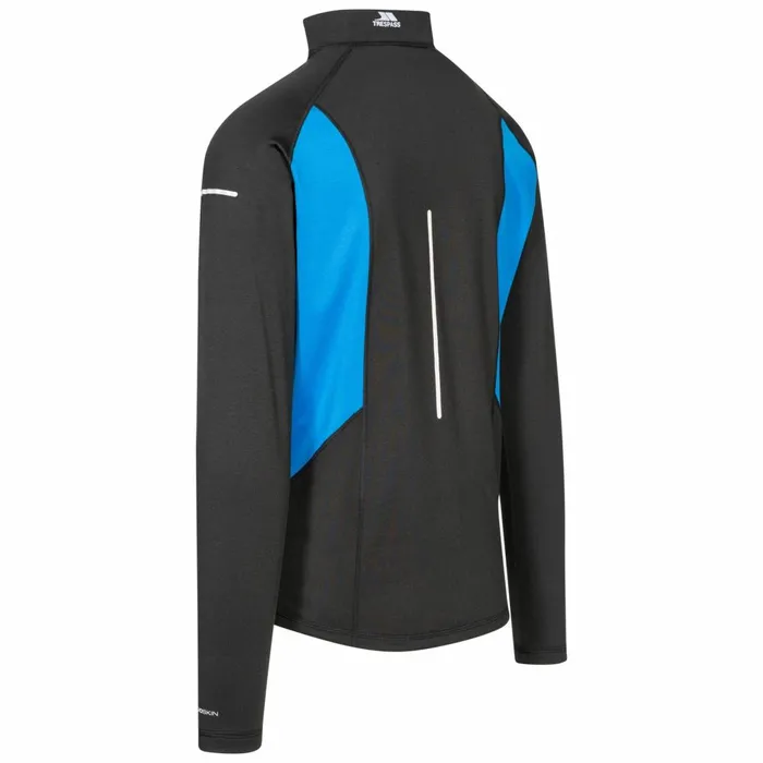 Keenan II Quick Dry Active Top Black Men Trespass Base Layers