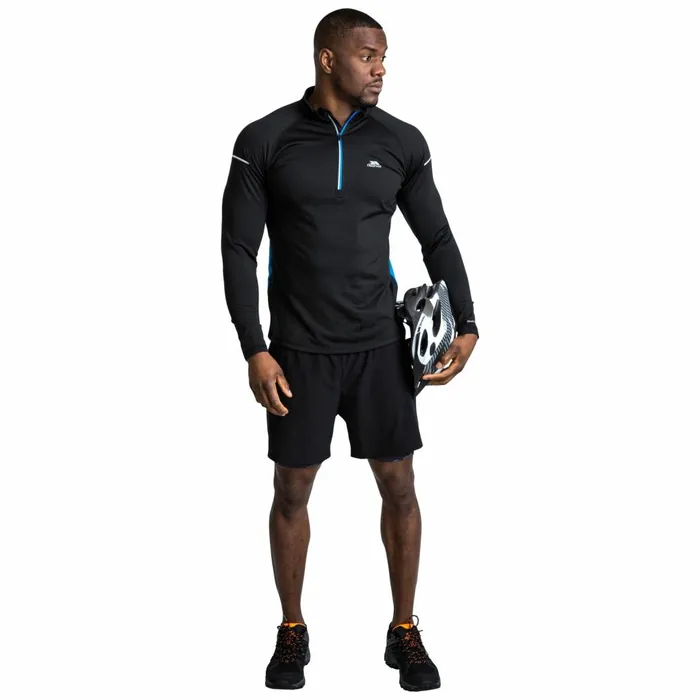 Keenan II Quick Dry Active Top Black Men Trespass Base Layers