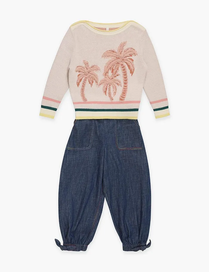 Kids Clothing Zimmermann Ottie Jacquard Sweater Multi