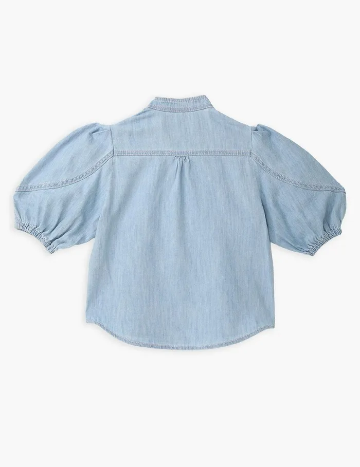 Kids Clothing Zimmermann Waverly Utility Denim Top Blueberry