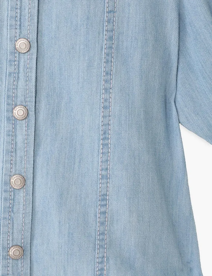 Kids Clothing Zimmermann Waverly Utility Denim Top Blueberry