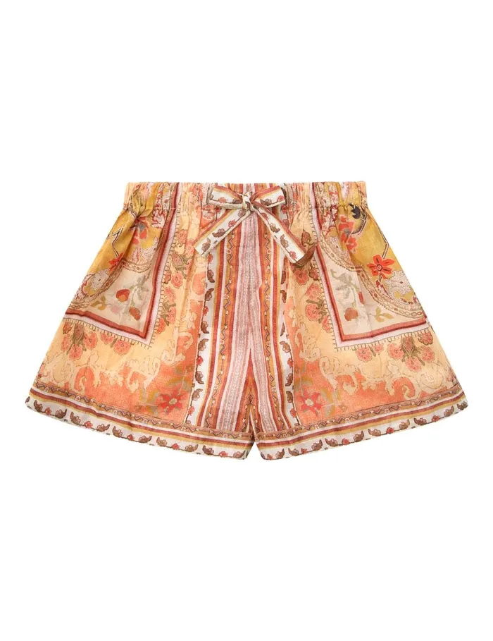 Kids Clothing Zimmermann Wylie Short Mustard Multi