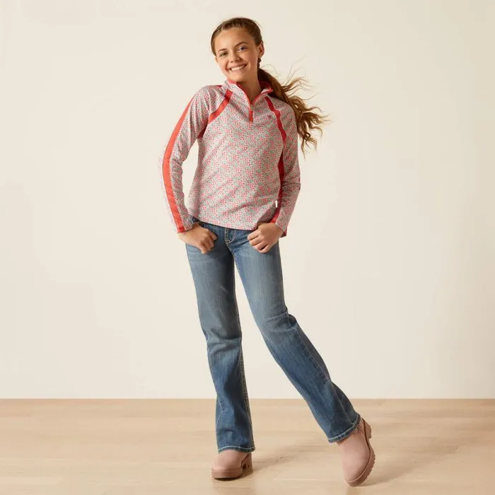 Kids English Riding Clothing Ariat Sunstopper 30 14 Zip Baselayer Petals Kids English Riding Clothing Ariat Sunstopper 30 14 Zip Baselayer Petals