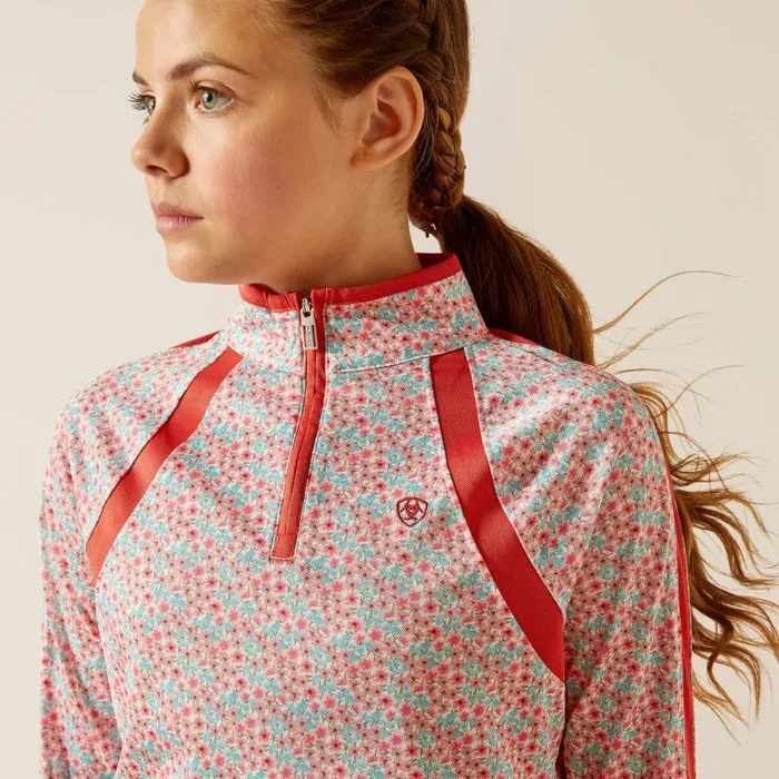 Kids English Riding Clothing Ariat Sunstopper 30 14 Zip Baselayer Petals Kids English Riding Clothing Ariat Sunstopper 30 14 Zip Baselayer Petals