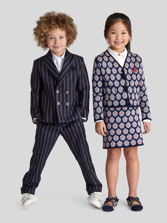 Kids Etro Topwear Cardigan For Children Navy Blue Kids Etro Topwear Cardigan For Children Navy Blue