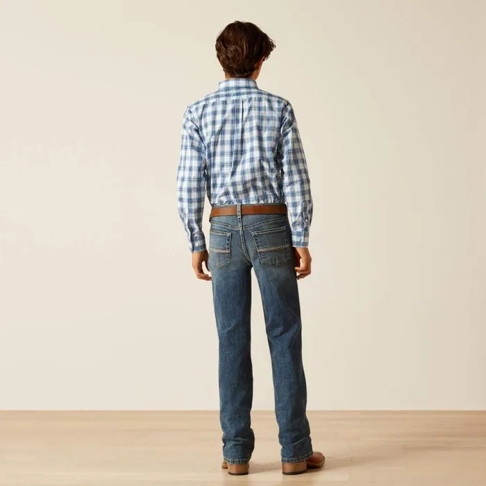 Kids Jeans Ariat B4 Relaxed Sebastian Boot Cut Wave Kids Jeans Ariat B4 Relaxed Sebastian Boot Cut Wave