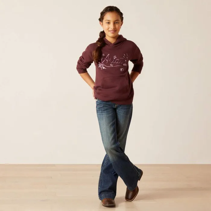 Kids Sweatshirts and Hoodies Ariat Flora Hoodie Clove Brown Kids Sweatshirts and Hoodies Ariat Flora Hoodie Clove Brown