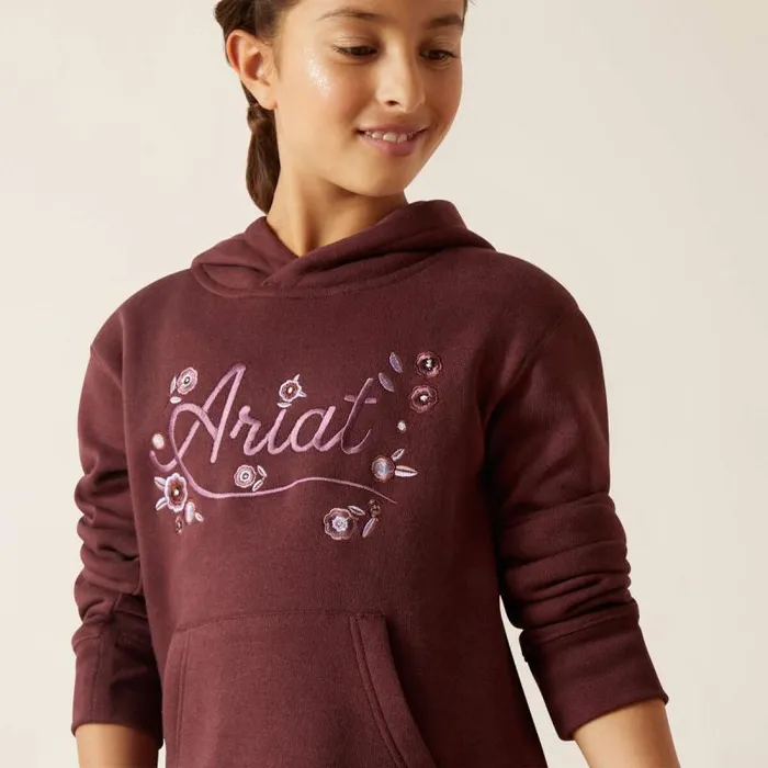 Kids Sweatshirts and Hoodies Ariat Flora Hoodie Clove Brown Kids Sweatshirts and Hoodies Ariat Flora Hoodie Clove Brown