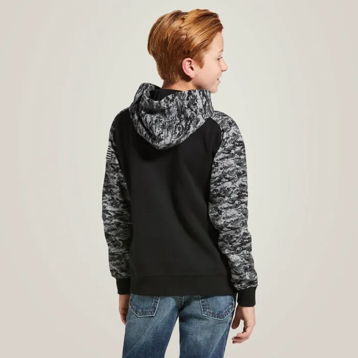 Kids Sweatshirts and Hoodies Ariat Patriot Hoodie Black Digi Camo Kids Sweatshirts and Hoodies Ariat Patriot Hoodie Black Digi Camo