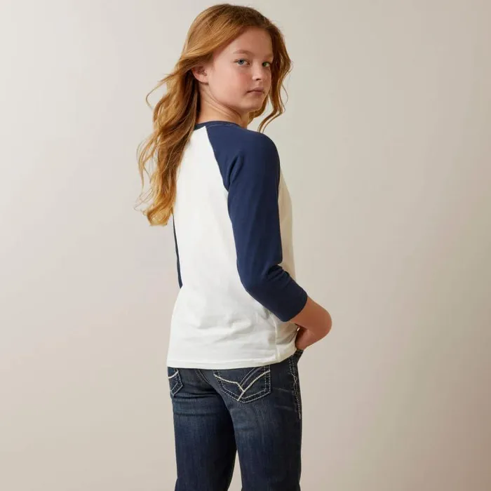Kids TShirts and Polos Ariat Painted Buffalo Tee Coconut Milknavy Eclipse Kids TShirts and Polos Ariat Painted Buffalo Tee Coconut Milknavy Eclipse
