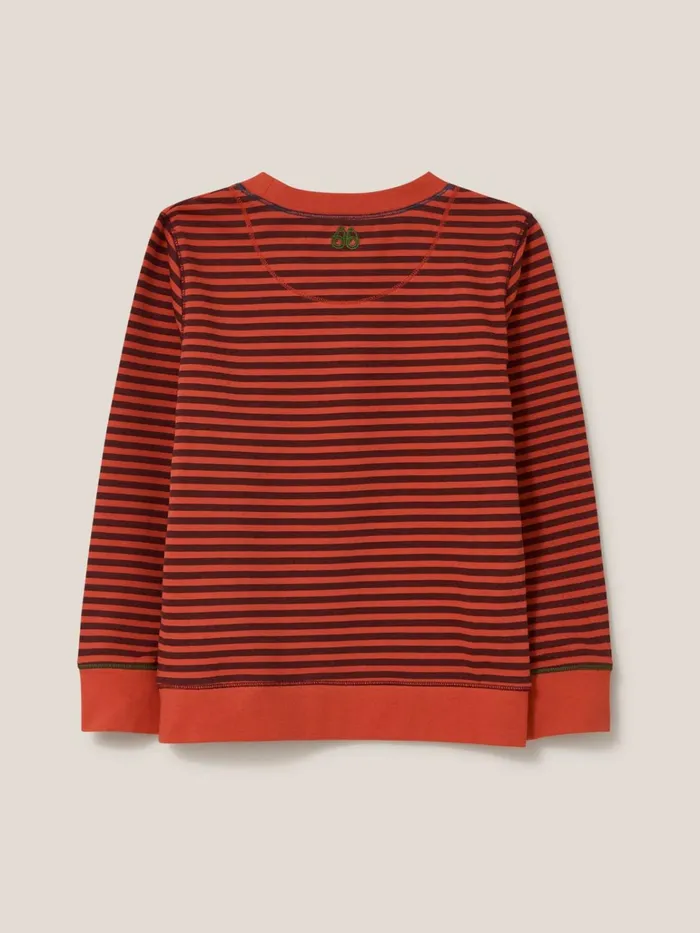 Kids White Stuff Knitwear Betta Striped Sweat Red Multi Kids White Stuff Knitwear Betta Striped Sweat Red Multi