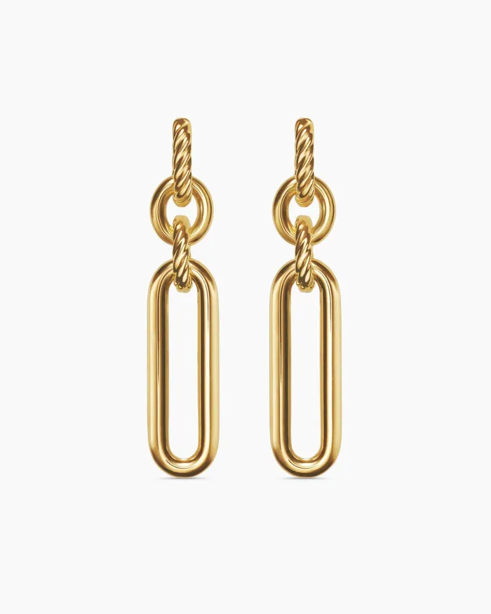 Lexington Double Link Drop Earrings In 18K Yellow Gold 53mm Women David Yurman Drop Lexington Double Link Drop Earrings In 18K Yellow Gold 53mm Women David Yurman Drop