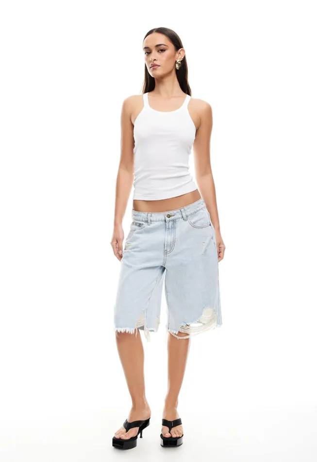 Lioness Fashion BANKS JORT Light Denim Women Shorts Lioness Fashion BANKS JORT Light Denim Women Shorts