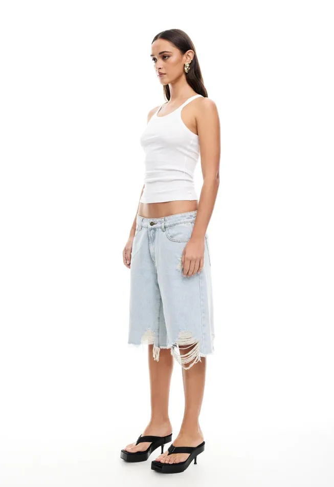 Lioness Fashion BANKS JORT Light Denim Women Shorts Lioness Fashion BANKS JORT Light Denim Women Shorts