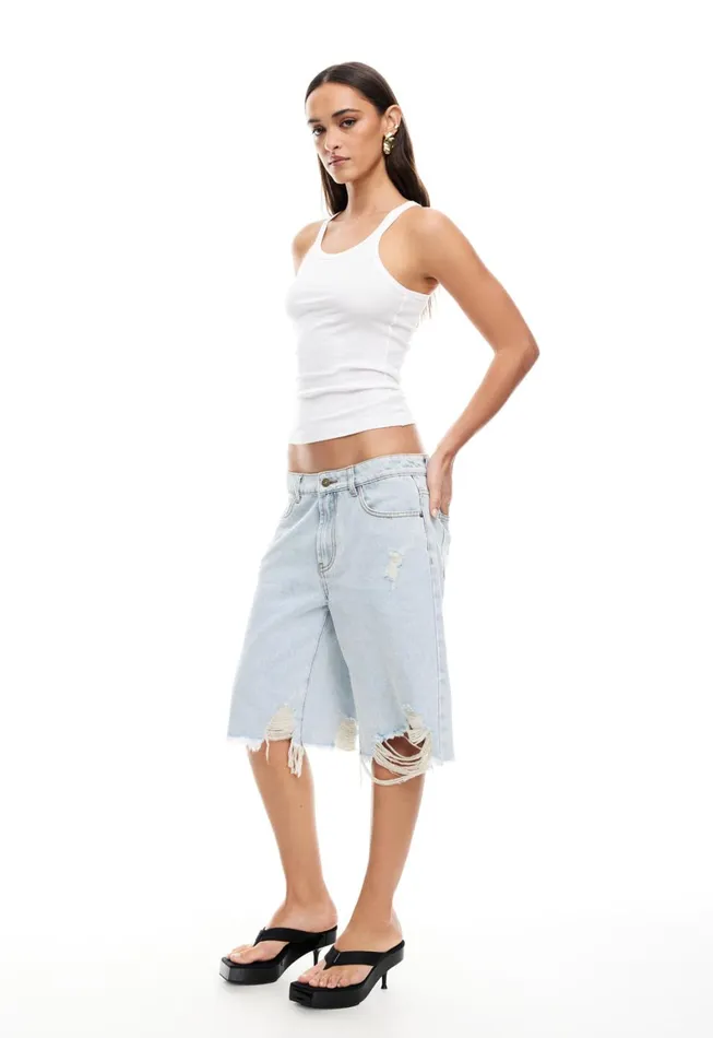 Lioness Fashion BANKS JORT Light Denim Women Shorts Lioness Fashion BANKS JORT Light Denim Women Shorts