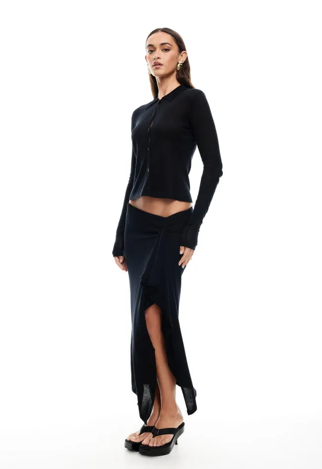 Lioness Fashion BANKS LONG SLEEVE TOP Onyx Women Sets and Coords Lioness Fashion BANKS LONG SLEEVE TOP Onyx Women Sets and Coords